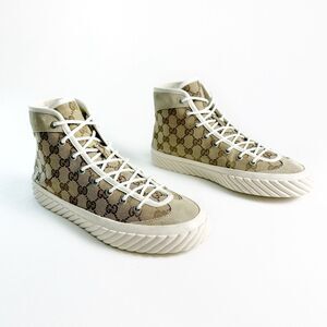 GUCCI GG Supreme Tortuga Sneakers Size Women 9.5 Chunky High Top (Men size 7.5)